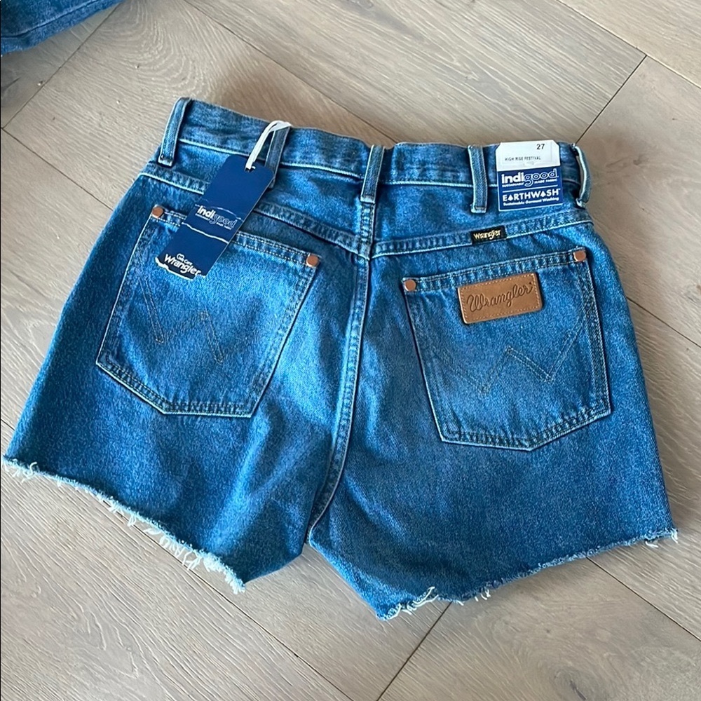 Wrangler Indigo Denim Cutoff Shorts